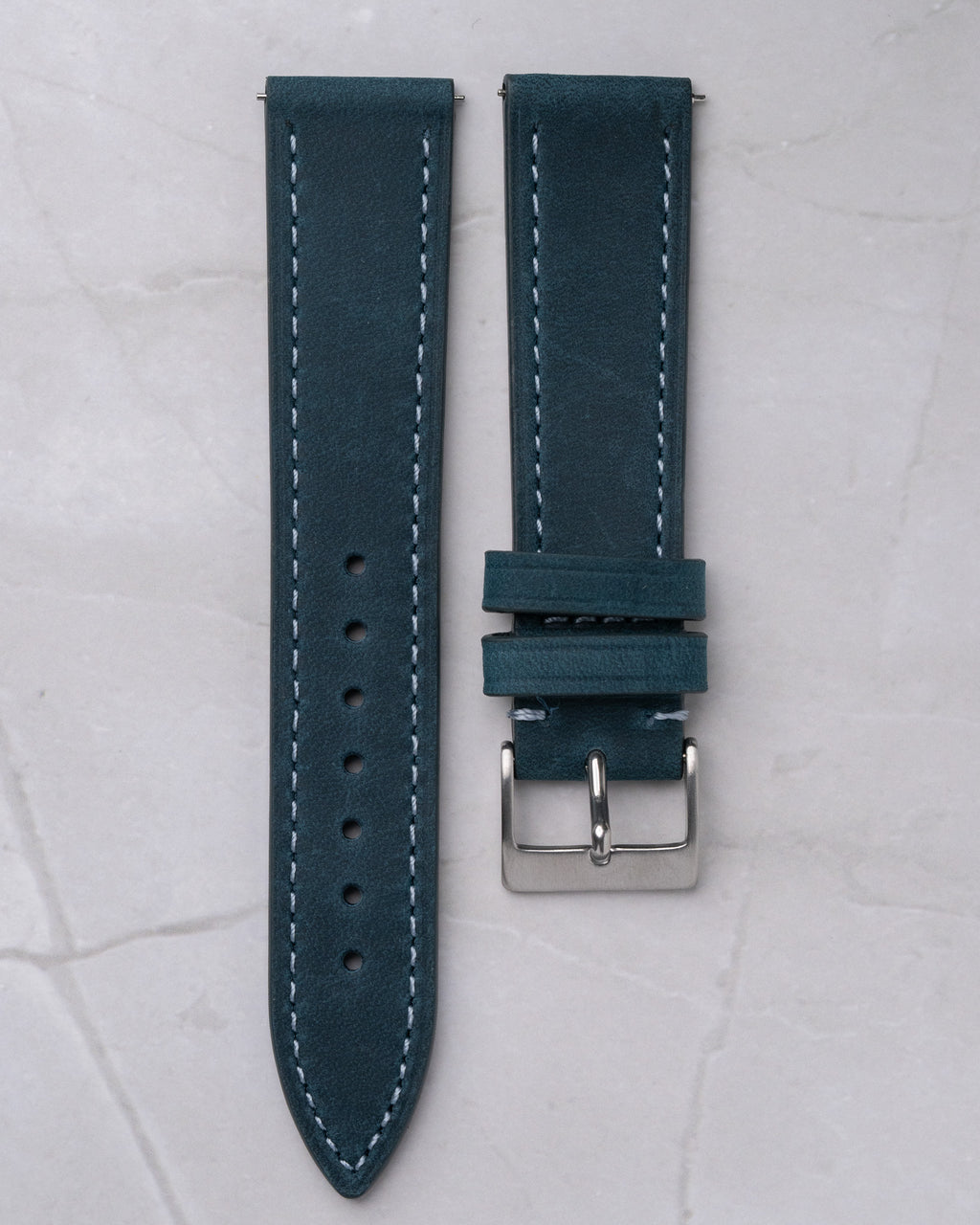 Blue leather strap