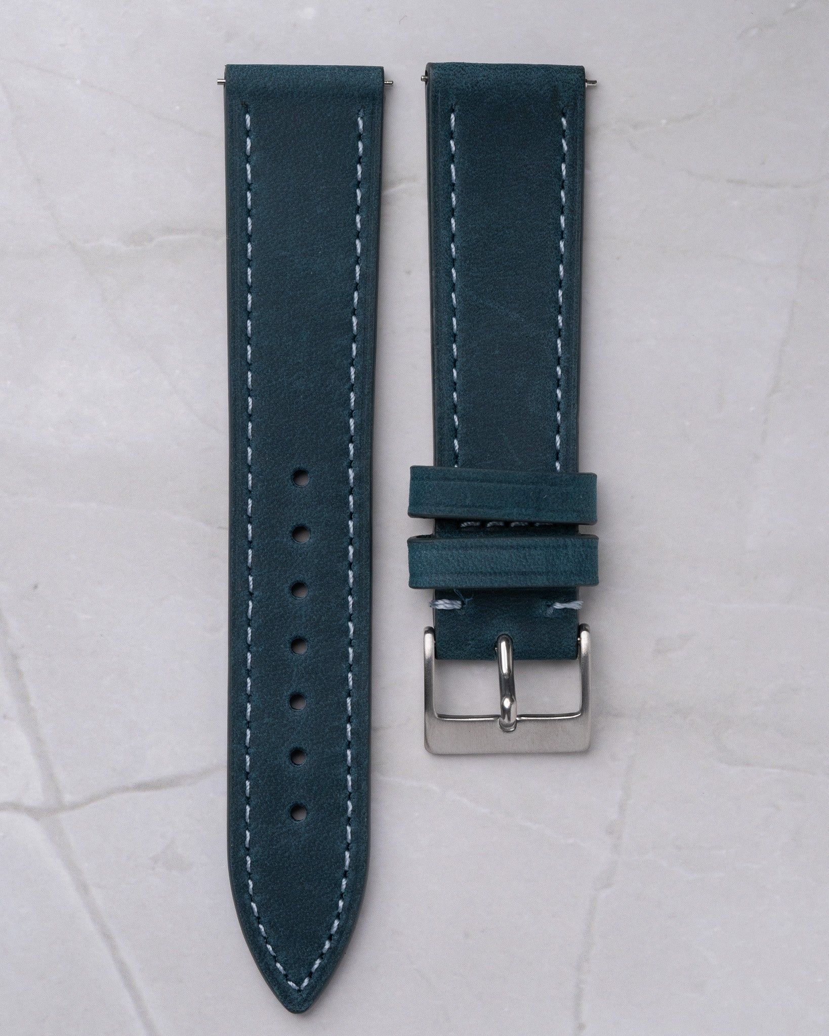 Blue leather strap